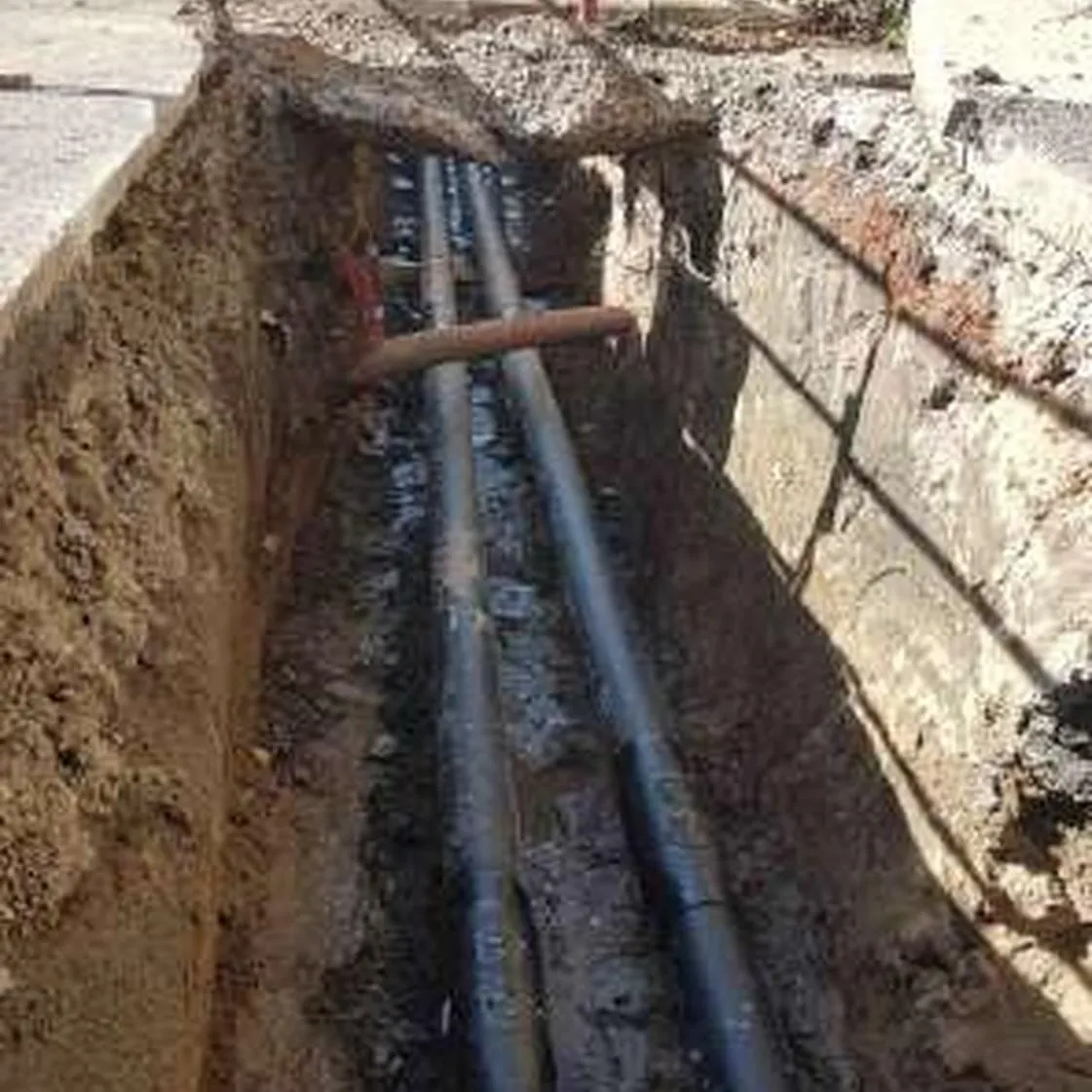 Tuyaux sourterrains de circulation des eaux