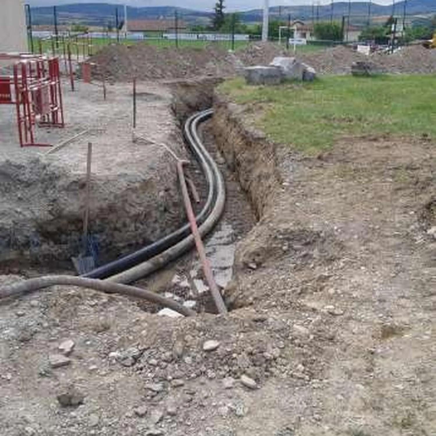 Tuyaux sourterrains de circulation des eaux