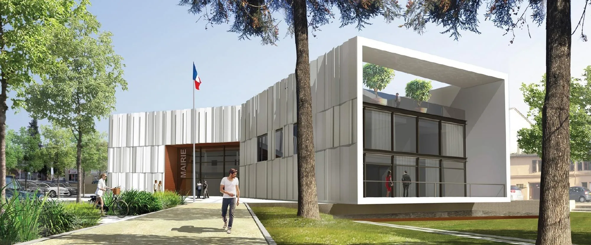 Rendu 3d d'un batiment professionnel