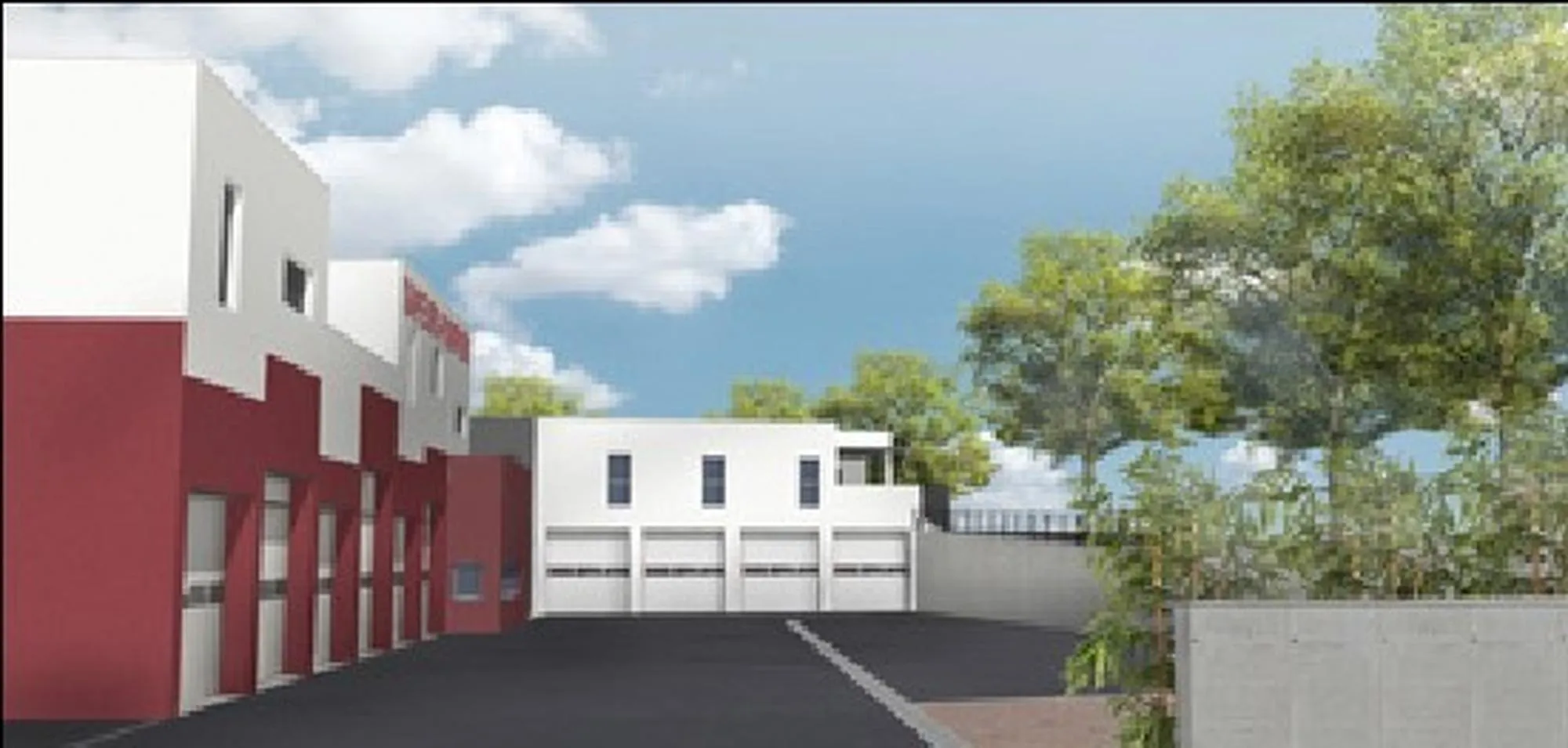 Rendu 3d d'un batiment professionnel